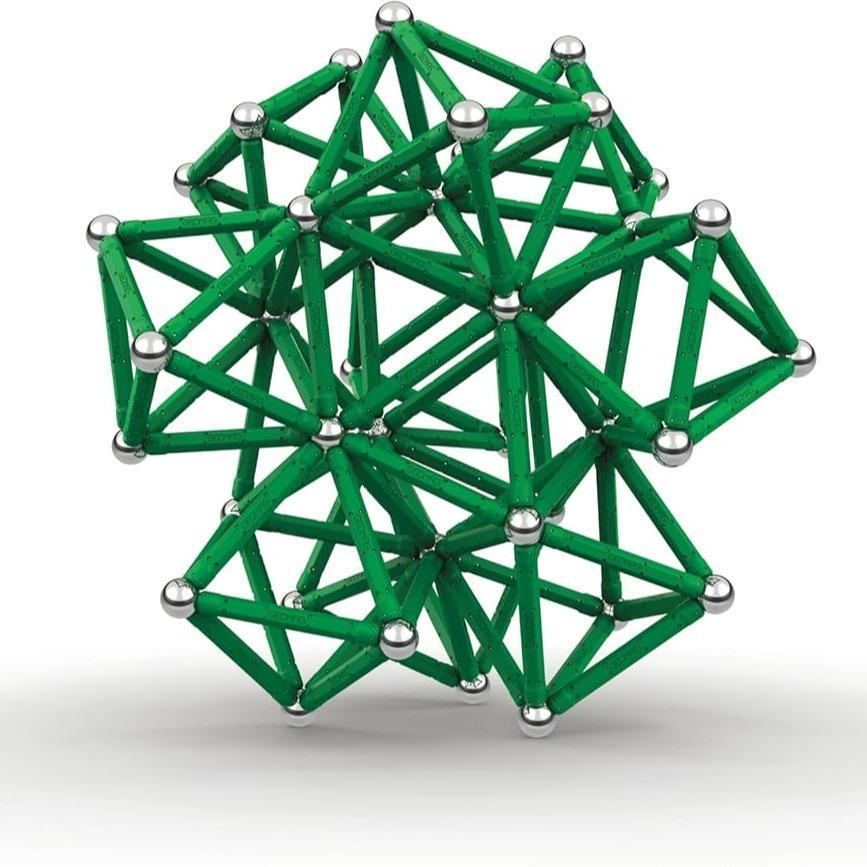 Geomag Masterbox 192 - pc Green Advanced Magnetic Construction Set for Adults | Swiss - Made from 100% Recycled Plastic | 8 Storage Boxes Included | Iconic Original Packaging | Beautiful Design Object - Geomag