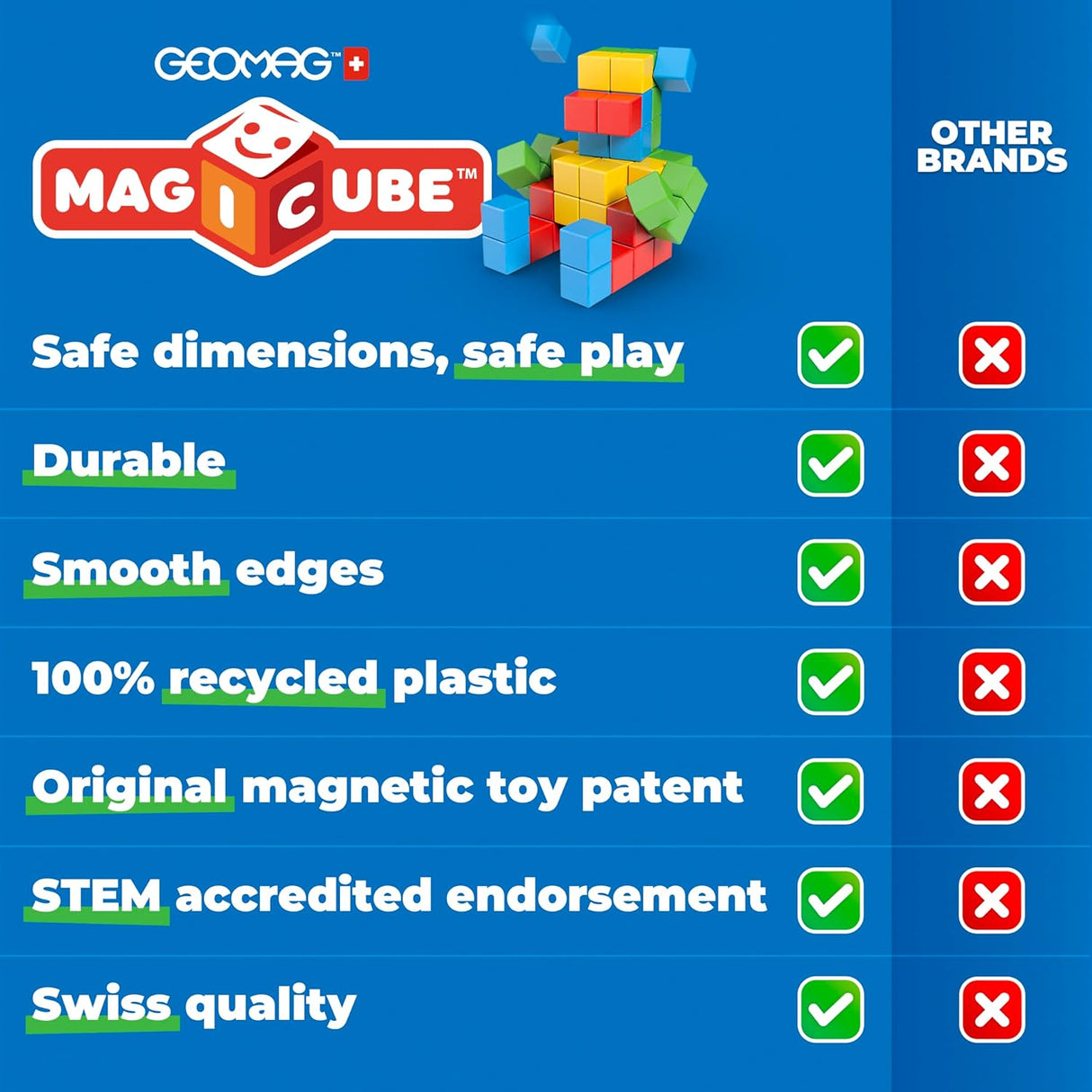 Magicube Full Color Recycled 24 pcs - Geomag