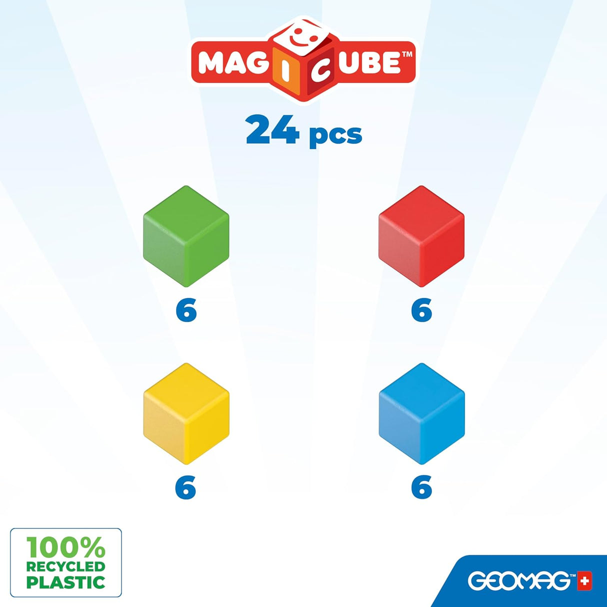 Magicube Full Color Recycled 24 pcs - Geomag